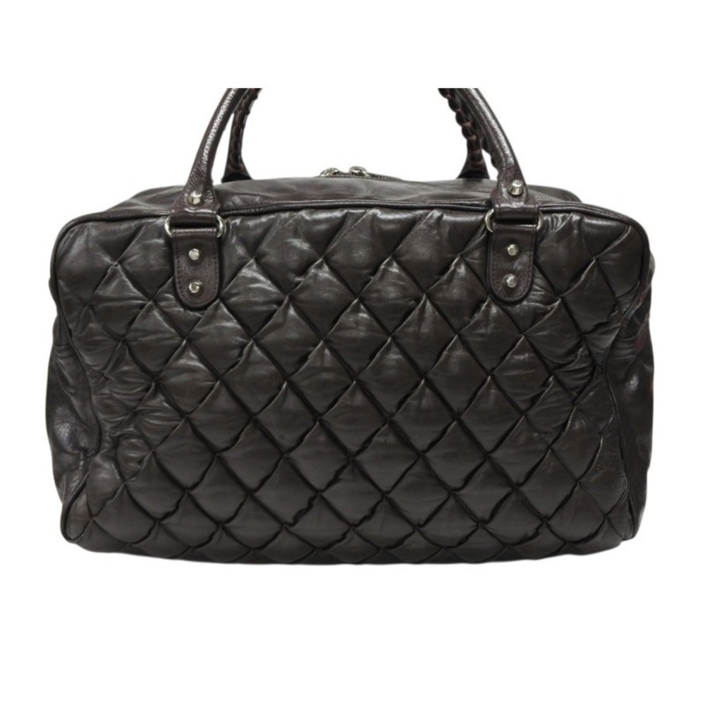 BALENCIAGA Matelasse City Handbag Brown Leather - Picture 3 of 9